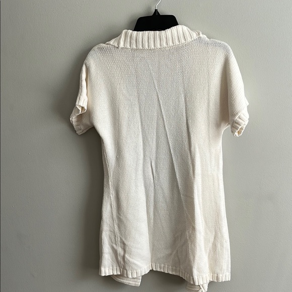 White and black Three Dots White Cozy Knit Cardigan - Picture 2 of 5